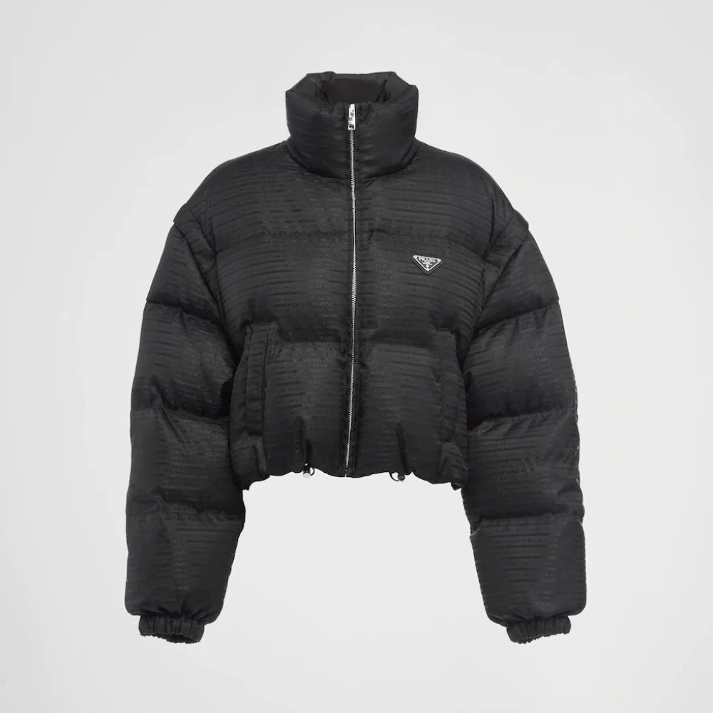 Prada | Jackets & Coats | Prada Renylon Cropped Down Printed